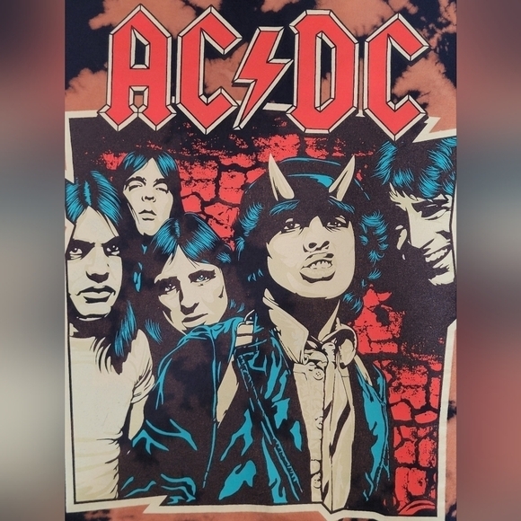 AC/DC Tie Dye "Highway To Hell" Graphic Tee  (Unisex) - Size L - Picture 1 of 5